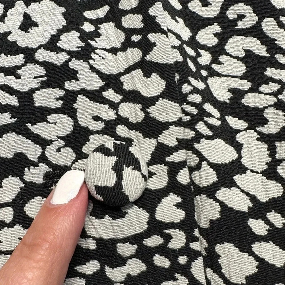 Hunter Bell Casper Black & White Button Closure Blazer Jacket Size 8 Medium M - Picture 10 of 11